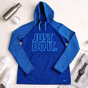 Nike Therma-FIT Hoodie Blue Small — Athleisure